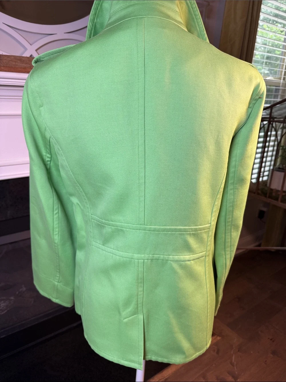 Tory Burch Lime Green Sgt. Pepper Twill Utility Blazer with pants